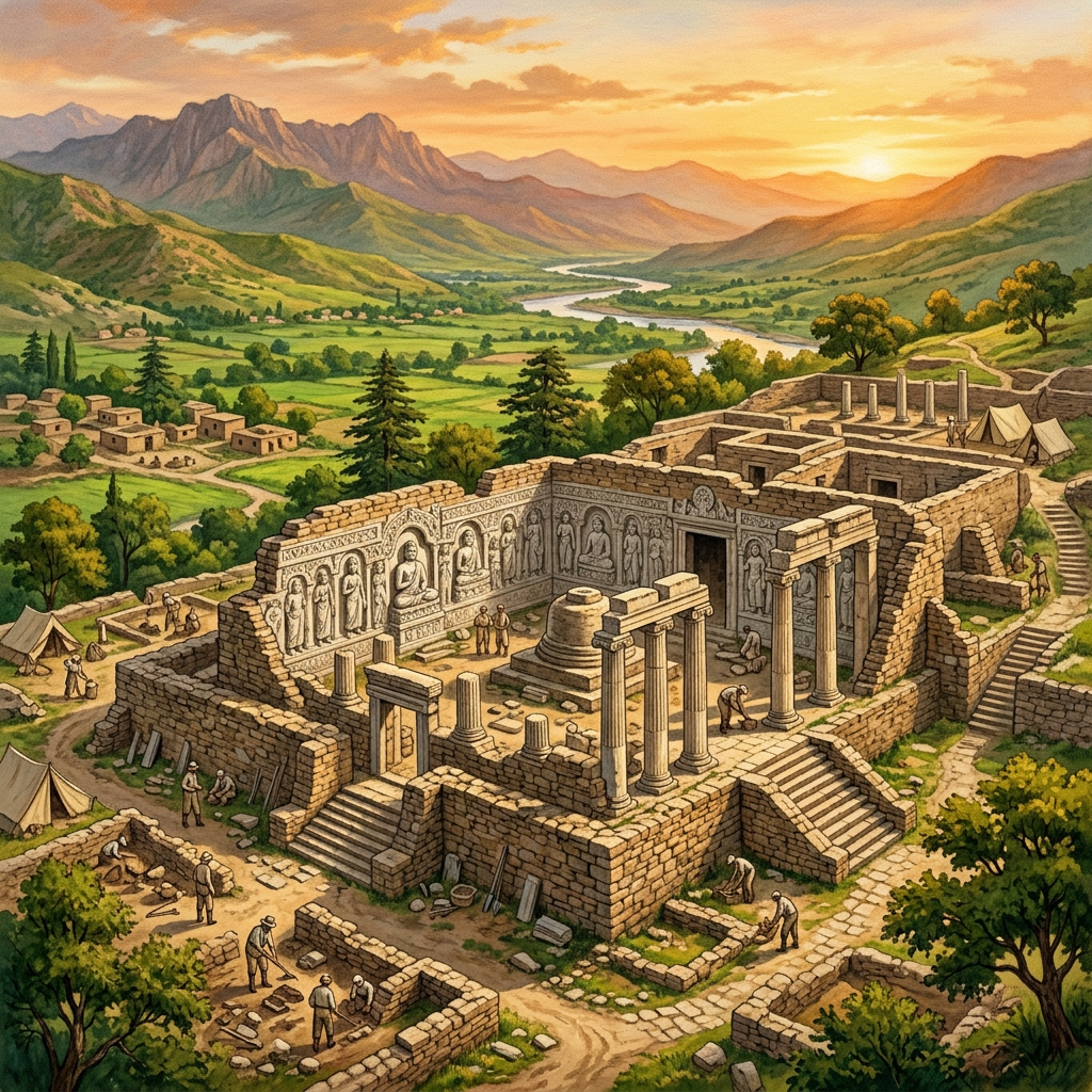 Archaeologists Unearth 2nd-Century BCE Greco-Buddhist Temple with Stucco Reliefs in Pakistan's Swat Valley