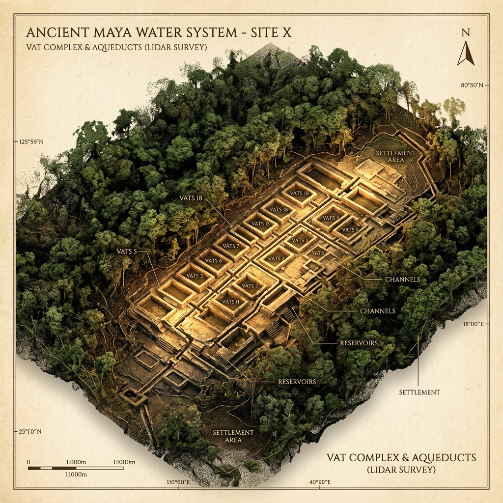 LiDAR Survey Reveals a Massive 1,100-Year-Old 'Maya Indigo-Processing Complex' and Dyeing Vats in the Petén Highlands