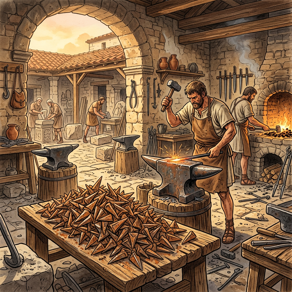 2nd-Century Roman 'Artillery Munitions Factory' and Intact Iron Scorpion-Bolts Found in Southern Germany