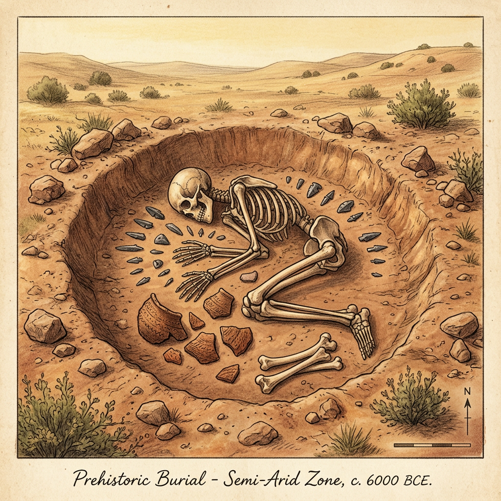Paleogenomic Analysis of 6,000-Year-Old 'Langhnaj' Remains in Gujarat Identifies the Earliest Genetic Signature of Desert-Adapted Foragers