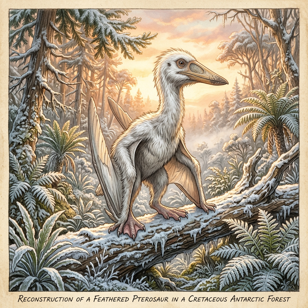 Fossil of a 135-Million-Year-Old 'Feathered Polar Pterosaur' with Snowshoe-Like Feet Identified in Antarctica