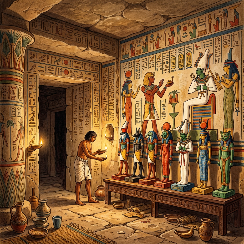 Intact 5th-Dynasty 'Master of the Royal Statues' Tomb Uncovered at Saqqara with Rare Multi-Colored Stone Figurine Collection