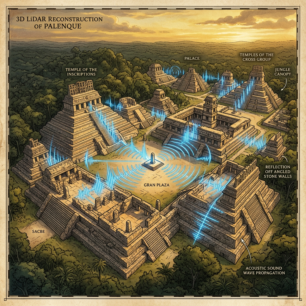 Maya Urban 'Acoustic Barrier' Network and Sound-Deflecting Stone Plazas Identified in Tikal's Outer Periphery