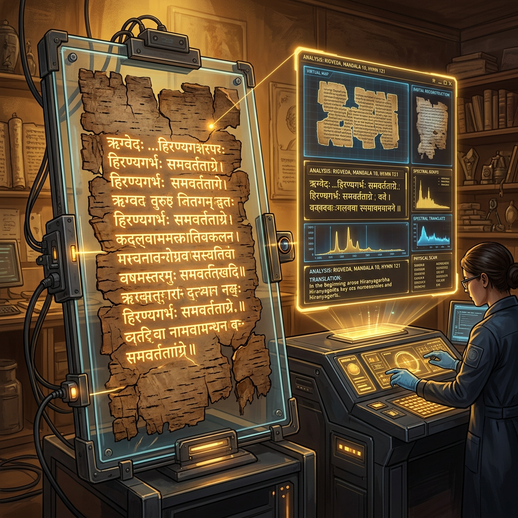 AI-Assisted Decipherment of 8th-Century 'Sharada' Script Fragments Unveils Lost Sanskrit Treatises on the Physics of Molecular Adhesion