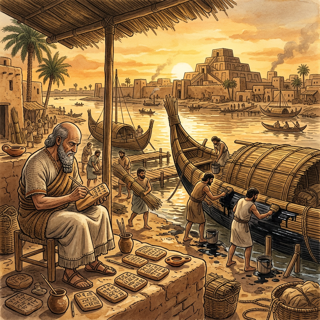 4,000-Year-Old 'Sumerian Master of the Royal Reed-Boats' Maintenance Log' and Cuneiform Pitch-Application Tablets Uncovered in Eridu