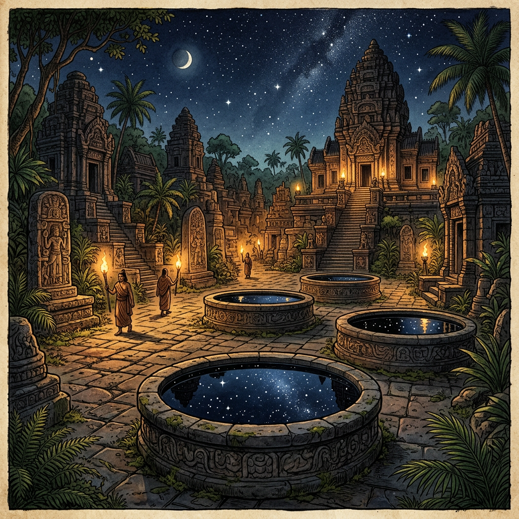 Excavation of "Water-Mirror" Ritual Basins in Ancient Anuradhapura Unveils Pre-Buddhist Roots of Sri Lankan Rain Festivals