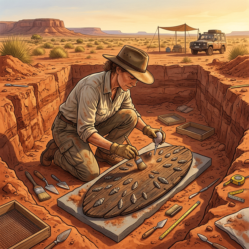 Archaeologists in the Lake Eyre Basin Discover 'Flint-Studded' Rain-Shields Linked to 12,000-Year-Old 'Thunder-Calling' Festivals