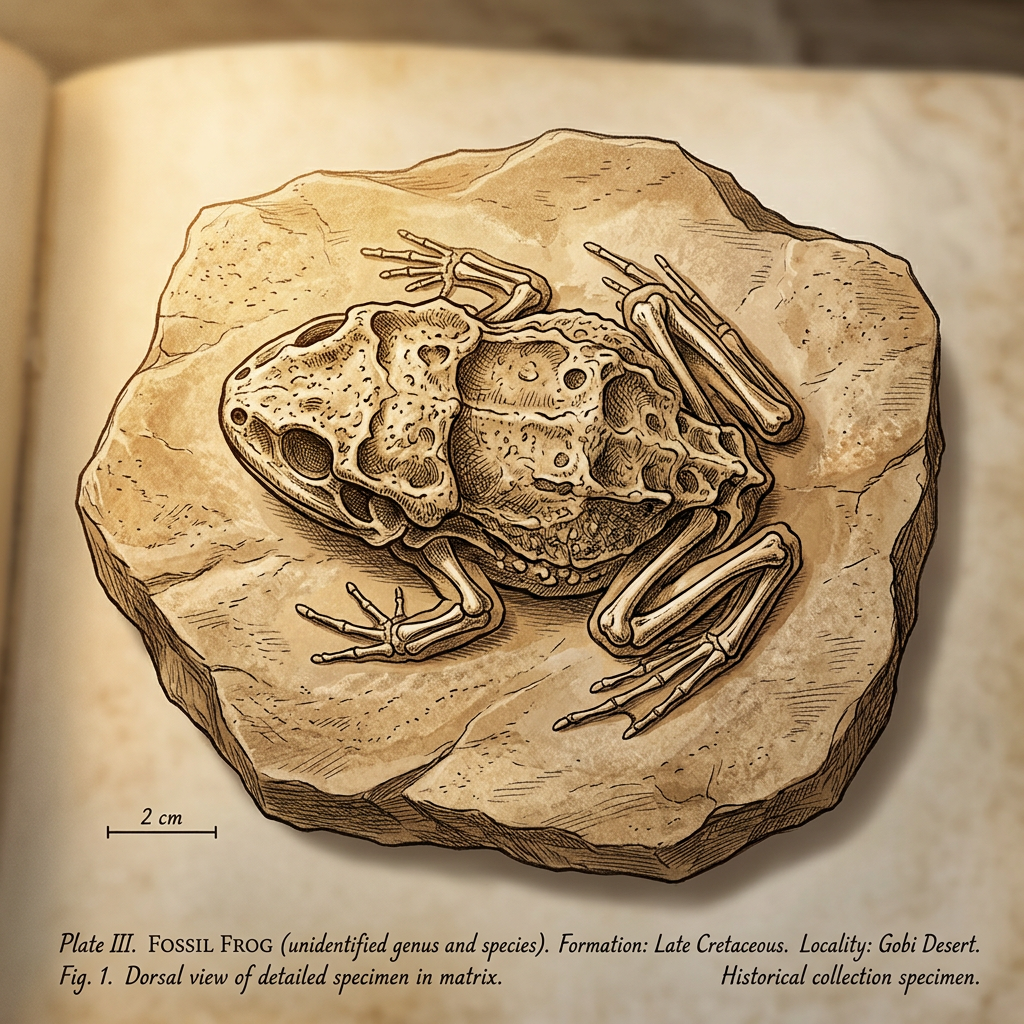 Fossilized Remains of a 160-Million-Year-Old 'Armored Burrowing Frog' Identified in Mongolia's Gobi Desert