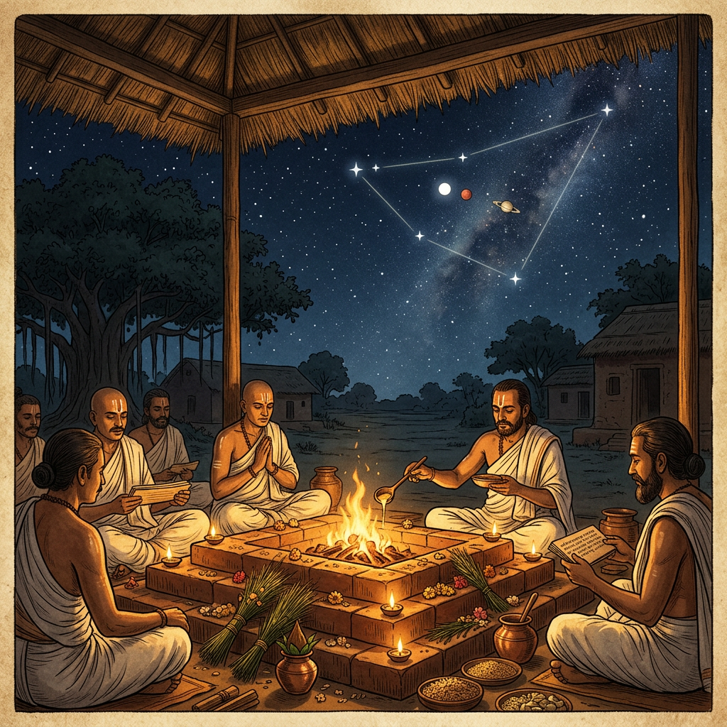 New Research Correlates 3rd Millennium BCE 'Atharvavedic' Ritual Layers to a Rare Triple Planetary Conjunction in the Constellation of Shravana