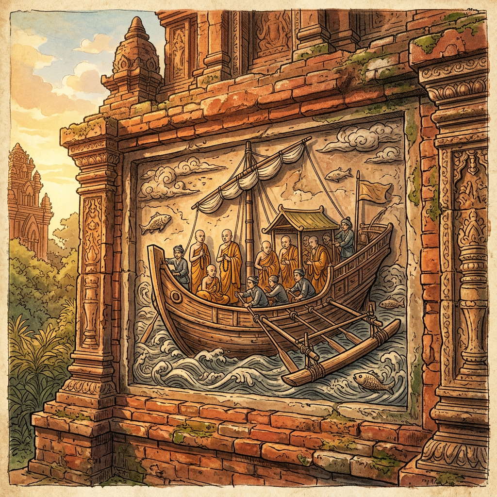 9th-Century 'Shailendra' Dynasty Buddhist Temple with Unique Maritime Reliefs Identified in Coastal Vietnam