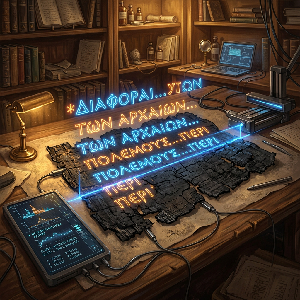 AI Deciphers Lost 'Greco-Vedic' Syllogisms in a 1st-Century BCE Herculaneum Papyrus on the 'Logic of Chance'