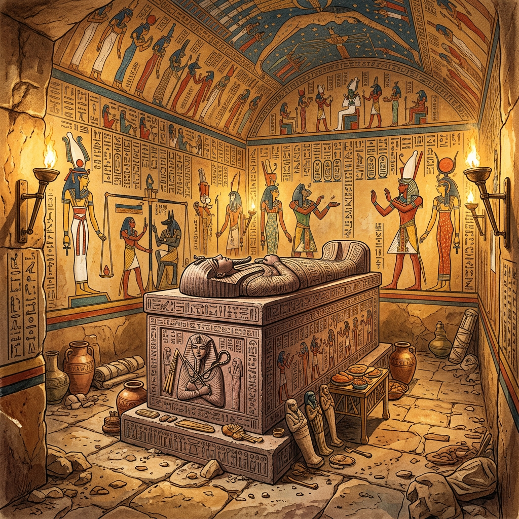 Intact 26th-Dynasty 'Master of the Royal Treasury' Tomb Unveiled at Saqqara with Rare Gilded Funerary Statues