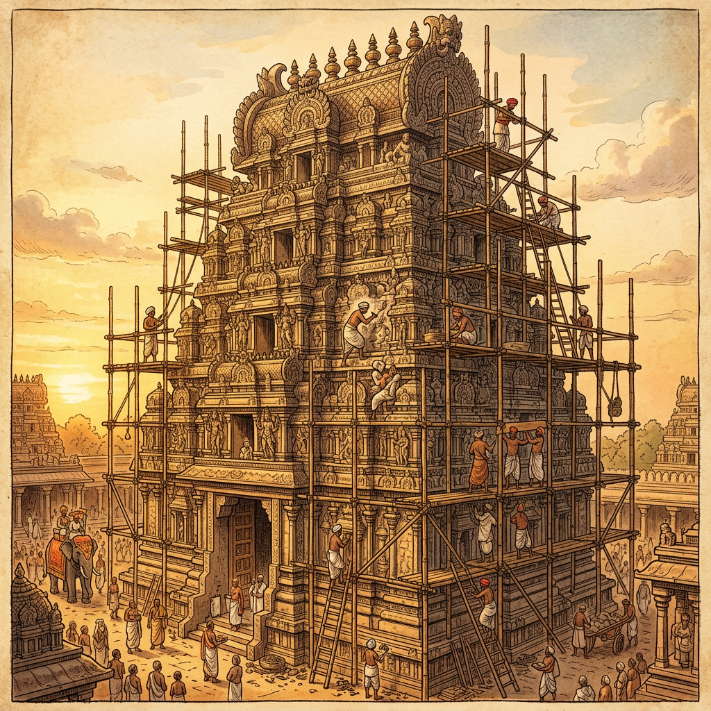 Major Restoration Project Begins at the 12th-Century 'Later-Chalukya' Era Someshwara Temple in Karnataka's Gadag District