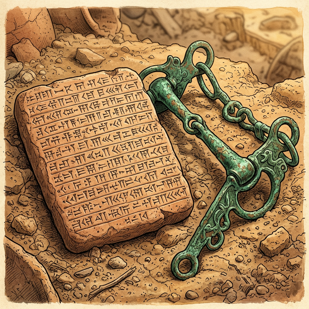 4,000-Year-Old 'Sumerian Master of the Royal Chariot-Stables' Archive and Bronze Bit-Templates Uncovered in Larsa
