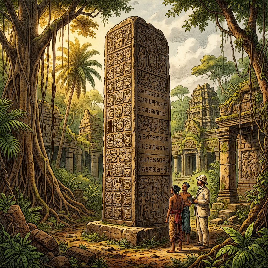 Sanskrit-Old Khmer Stele Discovered in Sambor Prei Kuk Outlines Ancient 'Philosophy of Sacred Geography'