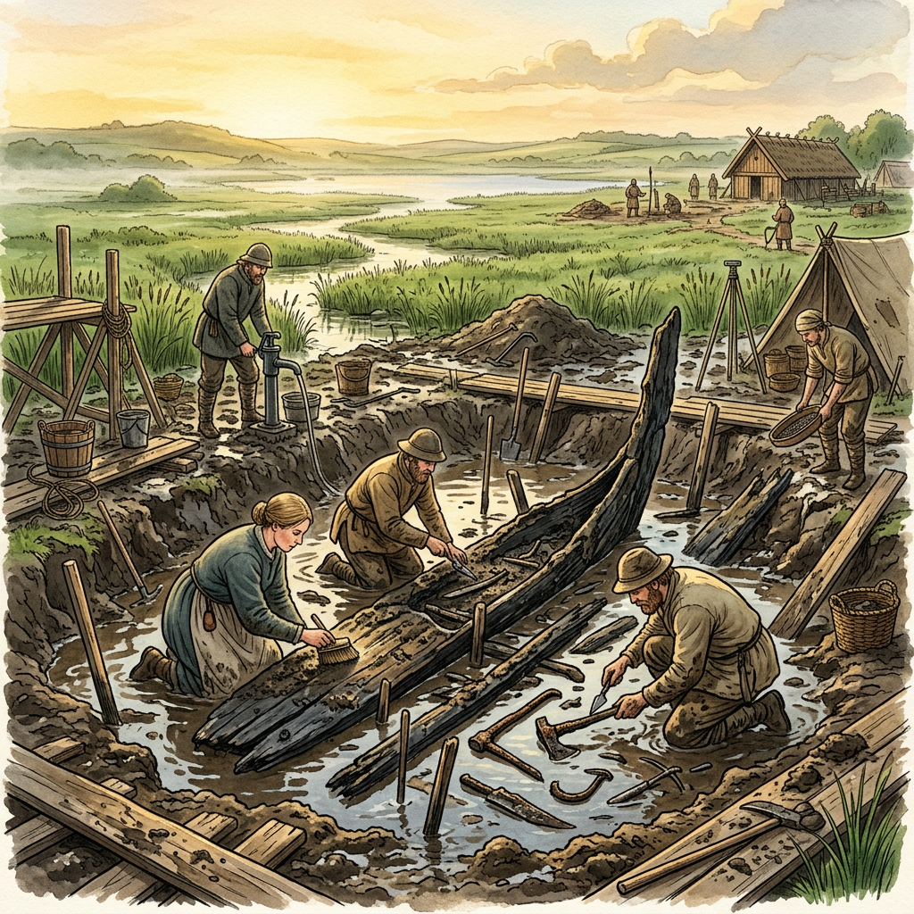 Discovery of a 2,500-Year-Old 'Iron Age Nautical Workshop' with Intact Wooden Rudders in Southern Denmark