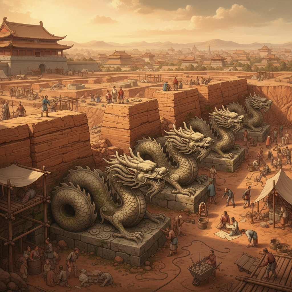 Discovery of a Massive 3,500-Year-Old 'Early Shang Dynasty' Palatial Complex in Zhengzhou Featuring Intact Stone Carvings