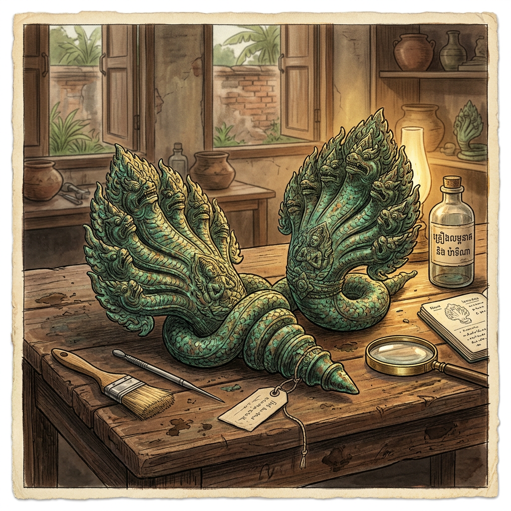 Ancient 'Bronze-Tipped Ritual Umbrellas' Uncovered at Angkor Reveal 9th-Century Logistics of Khmer New Year