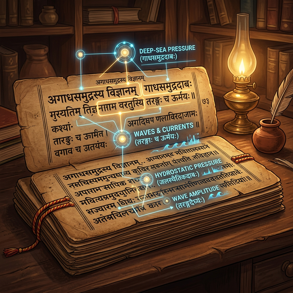 AI-Driven Decipherment of 8th-Century 'Grantha' Script Palimpsests from the Lakshadweep Islands Unveils Lost Sanskrit Treatises on Deep-Sea Hydraulic Pressure