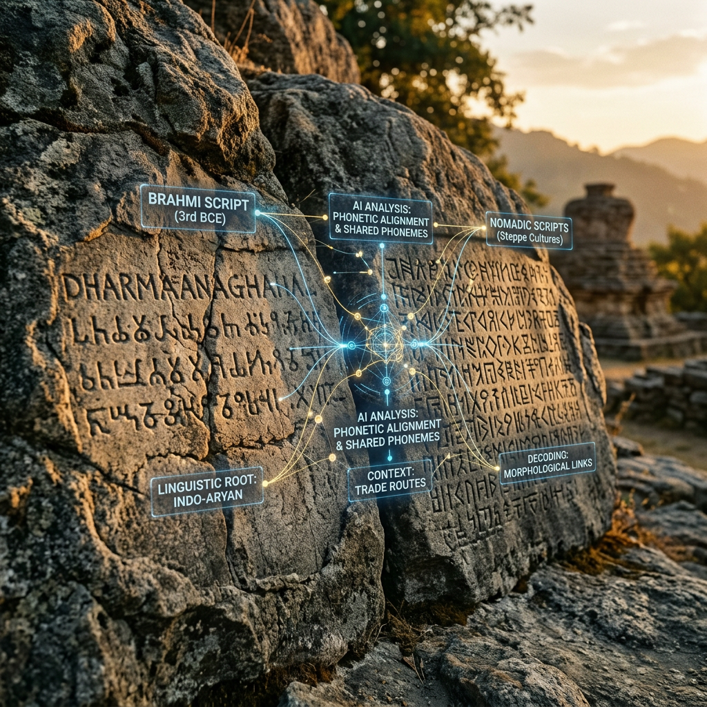 AI-Assisted Decipherment of 'Brahmi-Xiongnu' Bilingual Inscriptions Unveils Lost Indo-Aryan Dialect in Fergana Valley