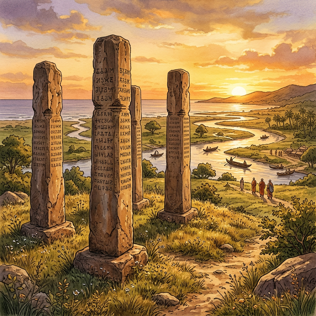 Discovery of 4th-Century BCE 'Dharma-Rta-Samanvaya' Inscriptions in the Godavari Delta Details the Philosophy of Ethical and Cosmic Synthesis