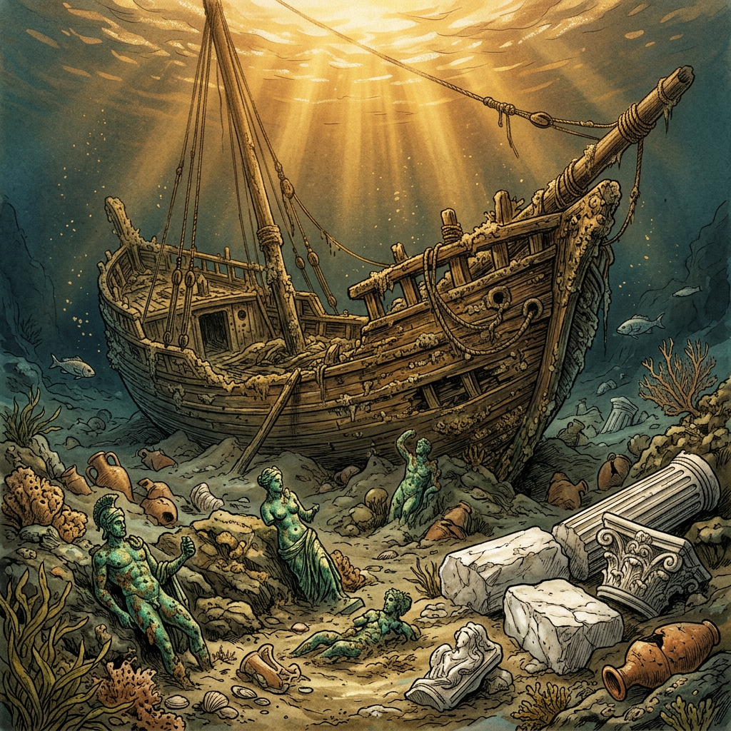 Pristine 1st-Century Roman 'Artisanal Merchant' Shipwreck Identified off Crete with Intact Bronze Statuettes