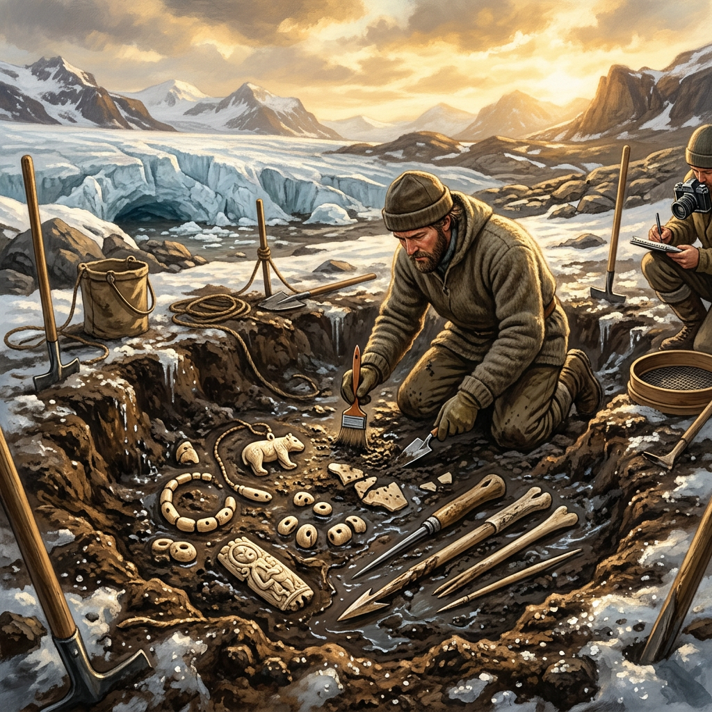 Thawing Permafrost in the Taimyr Peninsula Reveals 5,000-Year-Old ‘Arctic Maritime’ Burial with Intact Mammoth-Ivory Ornaments