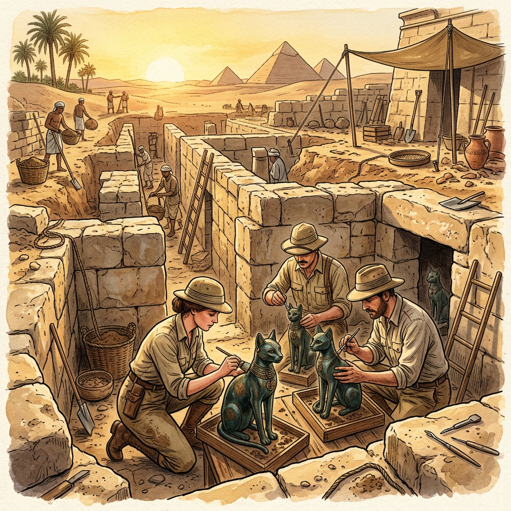 Archaeologists Unearth 2,300-Year-Old Temple Dedicated to the Egyptian Goddess Bastet in the Nile Delta