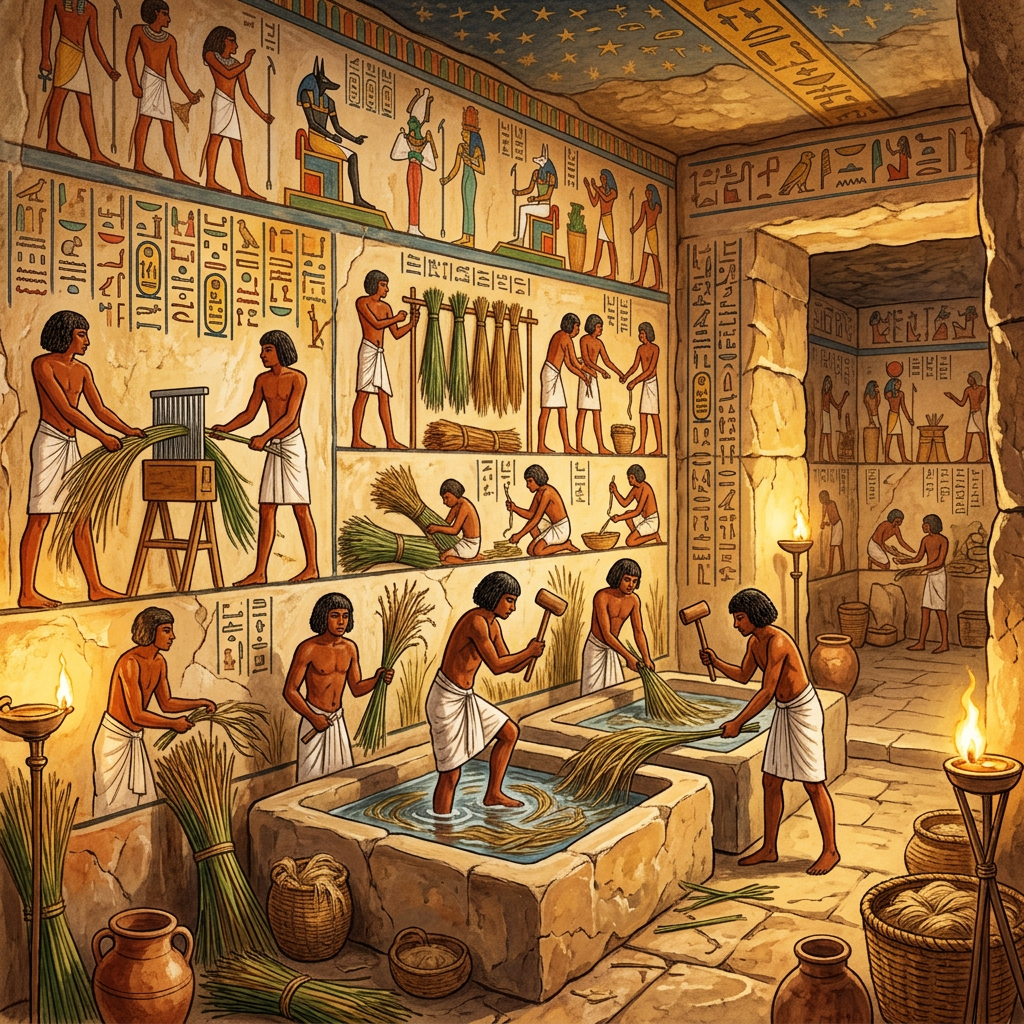 Intact 26th-Dynasty 'Master of the Royal Flax-Retting Vats' Tomb Unveiled in Saqqara with Rare Reliefs of Linen Science