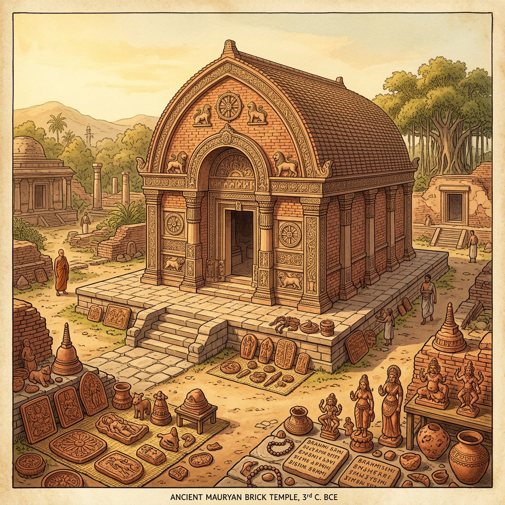 Significant 3rd-Century BCE 'Mauryan' Era Brick Temple Dedicated to the Maruts Uncovered in Rural Uttar Pradesh