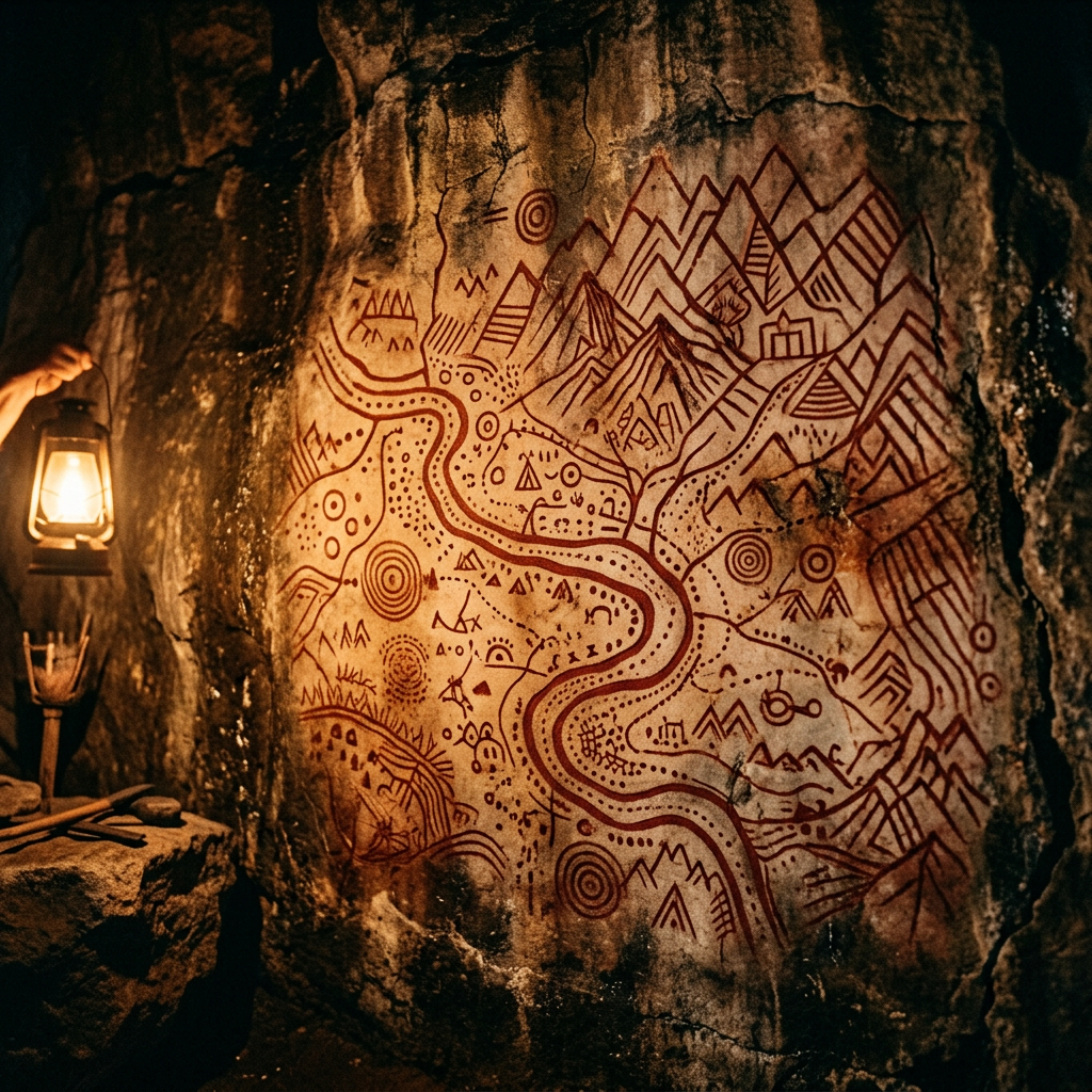 15,000-Year-Old 'Ochre Navigation Map' Uncovered in a Remote Cave in the Australian Great Dividing Range