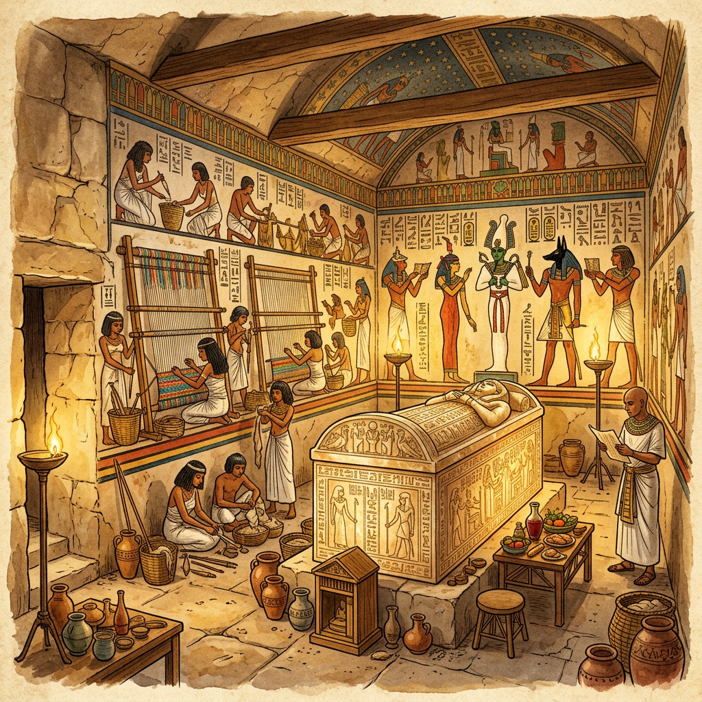 Intact 4th-Dynasty 'Master of the Royal Weavers' Tomb Unveiled at Saqqara with Rare 4,500-Year-Old Loom Fragments and Linens