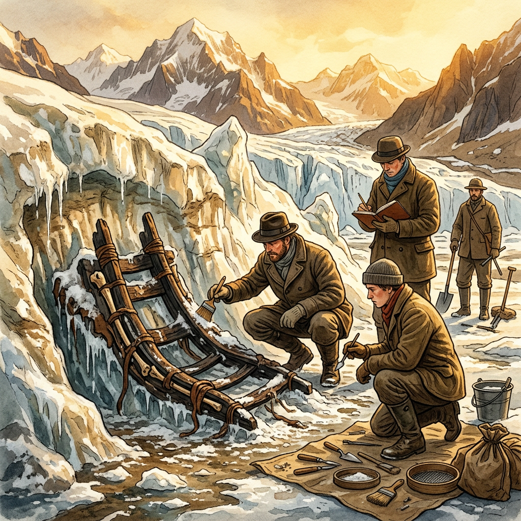 Climate Archaeology: Receding Glaciers in the Altai Mountains Reveal 1,500-Year-Old Turkic 'Horse-Nomad' Saddles with Intact Birchwood Frames