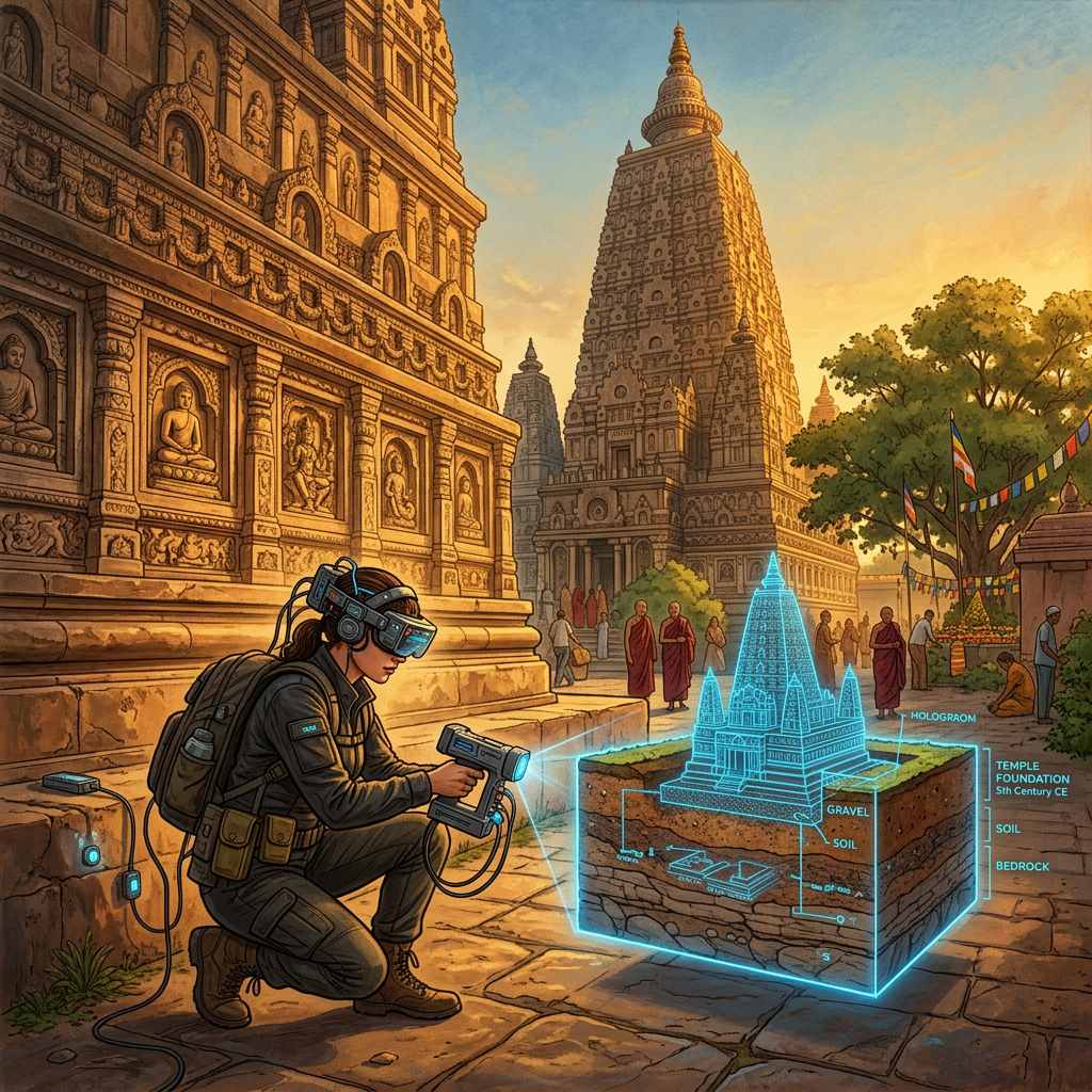'Quantum-Acoustic Scanning' Breakthrough Maps Hidden Internal Voids Beneath the 2,000-Year-Old 'Mahabodhi Temple' in Bodh Gaya