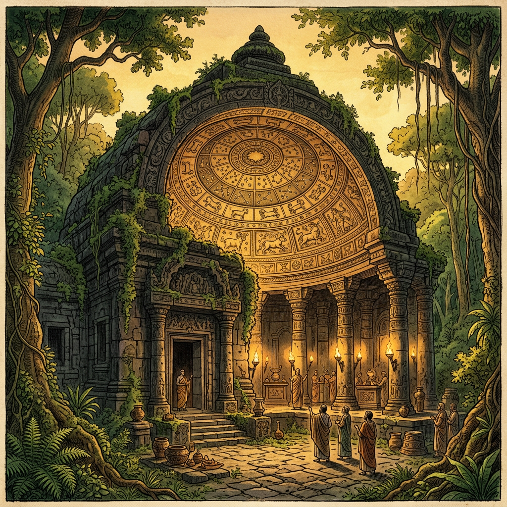 10th-Century 'Later-Seuna' Dynasty Temple with Rare 'Zodiacal' Ceiling Discovered in Maharashtra’s Latur Forest