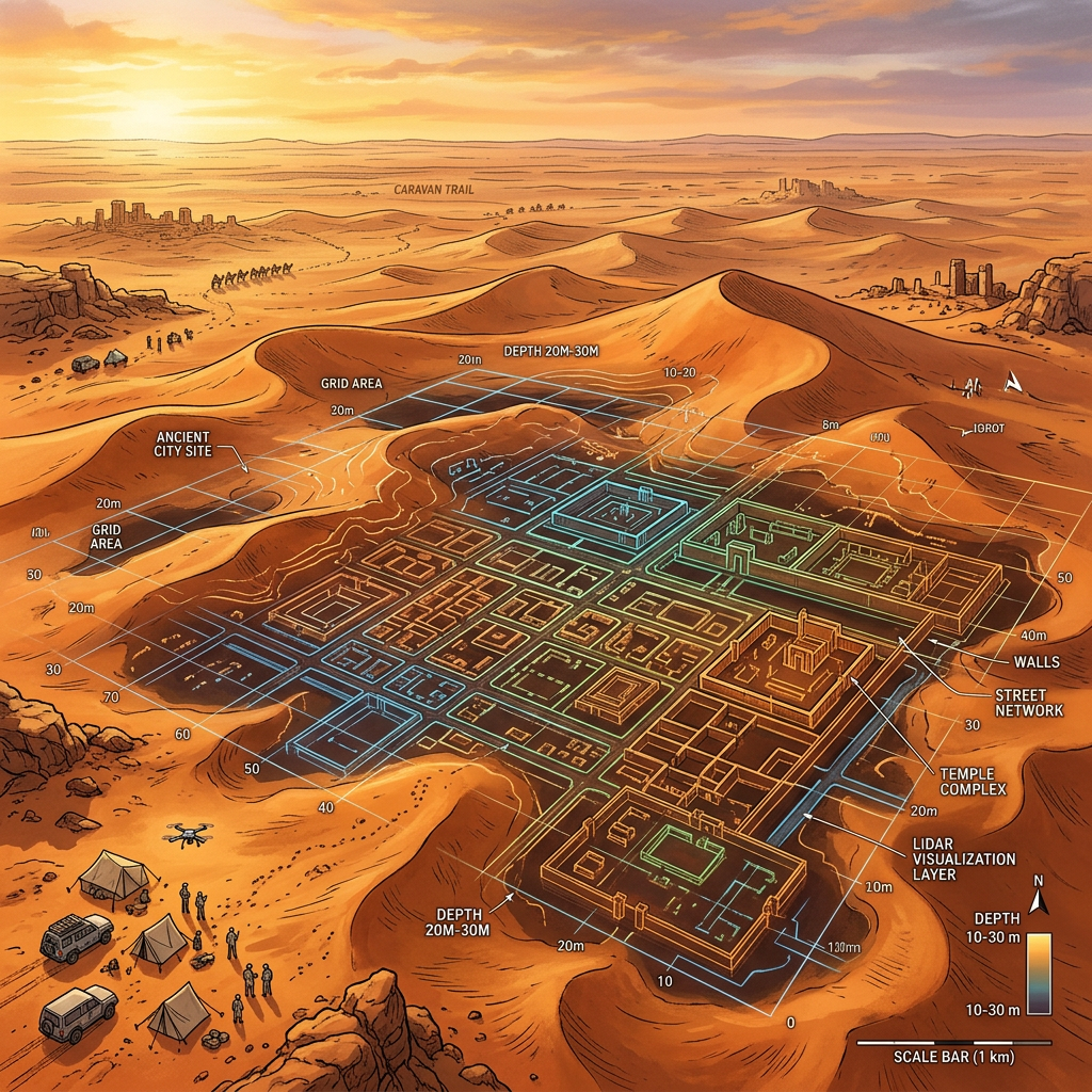 LiDAR Mapping Reveals 'The Lost Oasis of the Sands'—A Hidden Nabataean Trade Hub in Northern Saudi Arabia