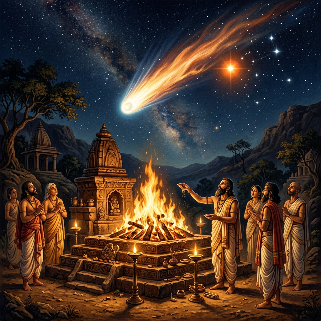 New Research Correlates 2nd Millennium BCE 'Yajurvedic' Star Patterns to the Precise Observation of a Rare Cometary Flare in the Constellation of Rohini in 1850 BCE