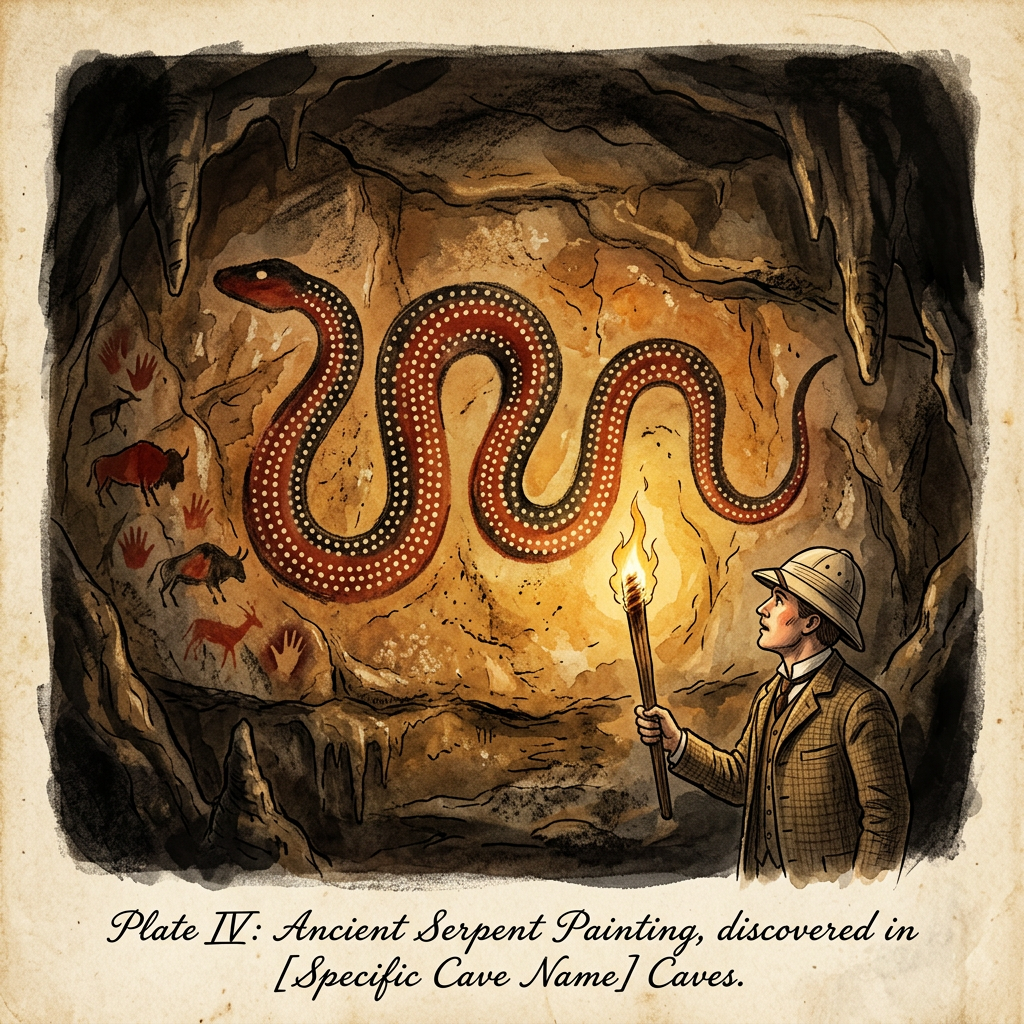 Upper Paleolithic 'Celestial Serpent' Cave Art Discovered in a Hidden Grotto in Iran's Zagros Mountains