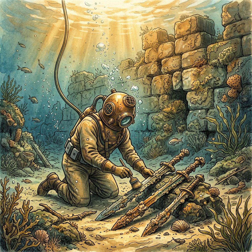 Underwater Survey Identifies 3rd-Century BCE 'Carthaginian Naval Barracks' and Intact Bronze Weaponry off the Coast of Ibiza