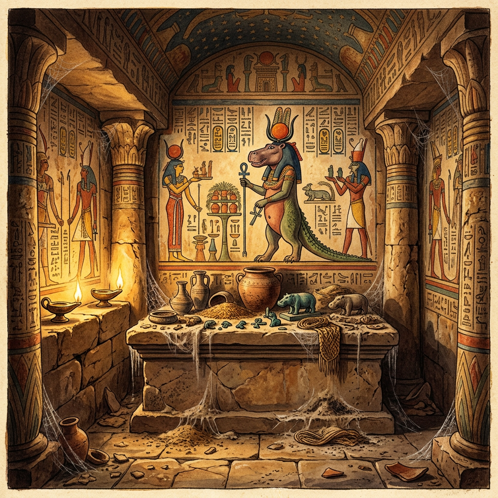 Discovery of a 2,200-Year-Old Ptolemaic 'Temple of the Hippo-Goddess' Taweret with Intact Painted Stucco in Egypt’s Middle Nile Region