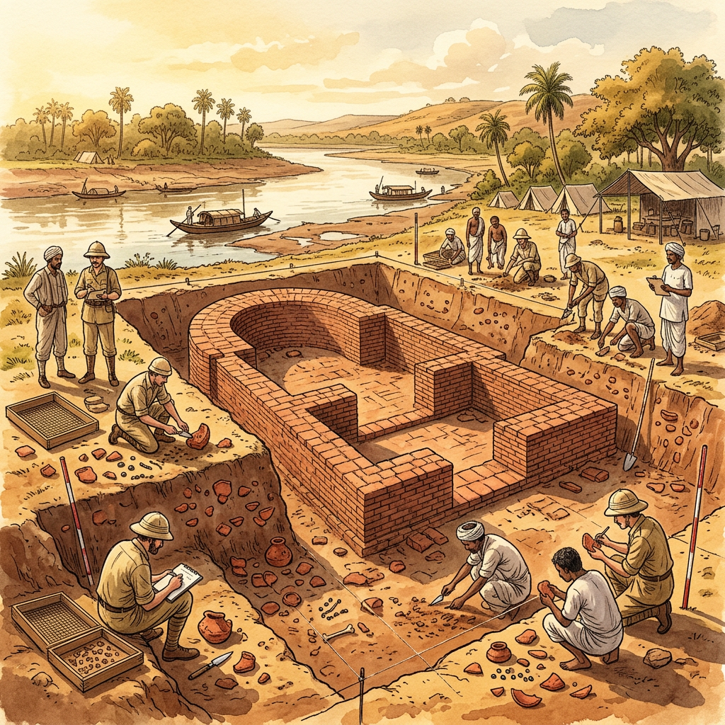 Rare 3rd-Century 'Satavahana' Era Brick Temple to Skanda-Kartikeya Discovered in Andhra’s Guntur District