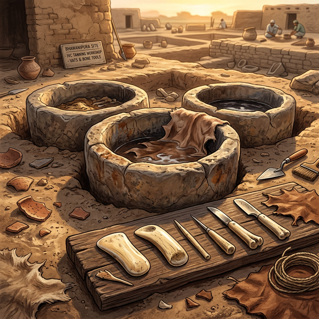 Discovery of a 4,500-Year-Old 'Indus Valley Leather-Working Quarter' and Bone Tanning Tools Uncovered at Newly Identified Bhawanipura Site