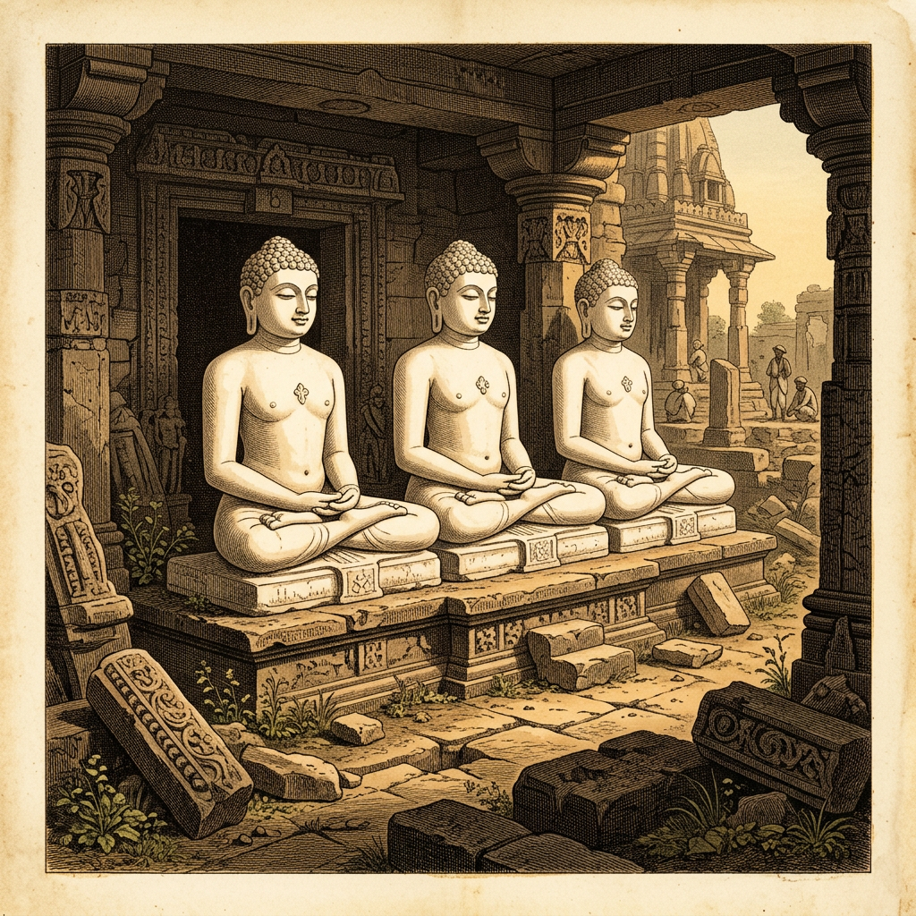 Rare 11th-Century 'Kalyani Chalukya' Jain Basadi with Intact Marble Idols Discovered in Telangana’s Nirmal District