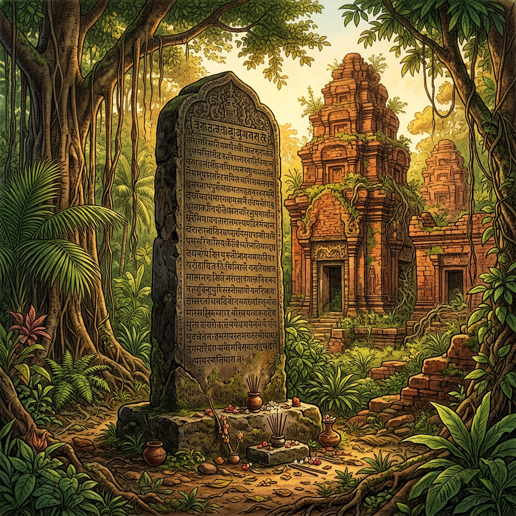 Khmer Stele Discovery at Angkor Borei Details 12th-Century Philosophical Synthesis of 'Prana' and Statecraft