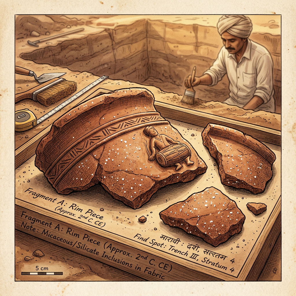 "Silicate-Speckled" Terracotta Drums Discovered in Maharashtra Reveal 3,500-Year-Old Roots of the 'Festival of the Sown Clouds'