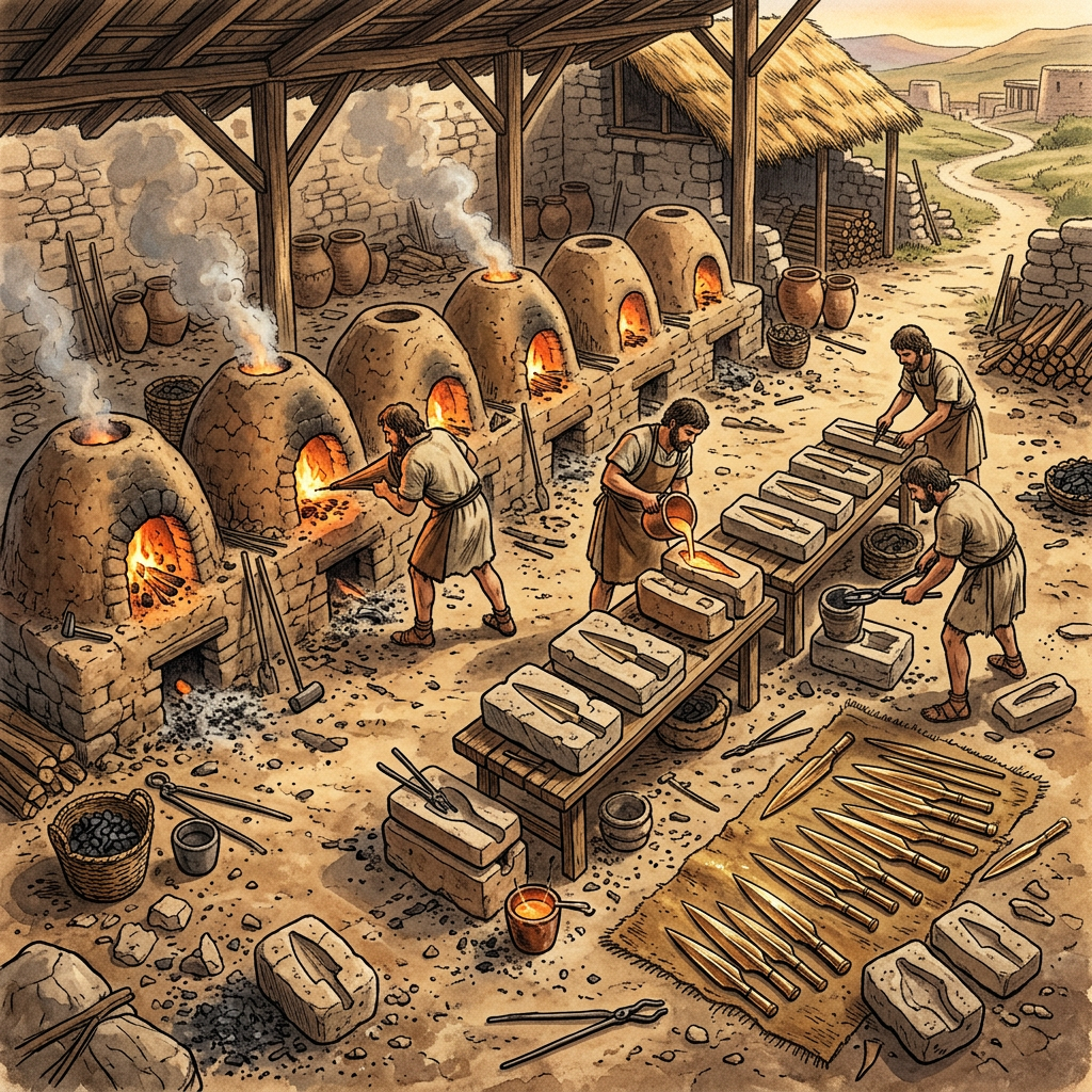 Massive 4,500-Year-Old 'Indus Valley Bronze-Weaponry Arsenal' and Intact Casting Molds Uncovered at Ganweriwala