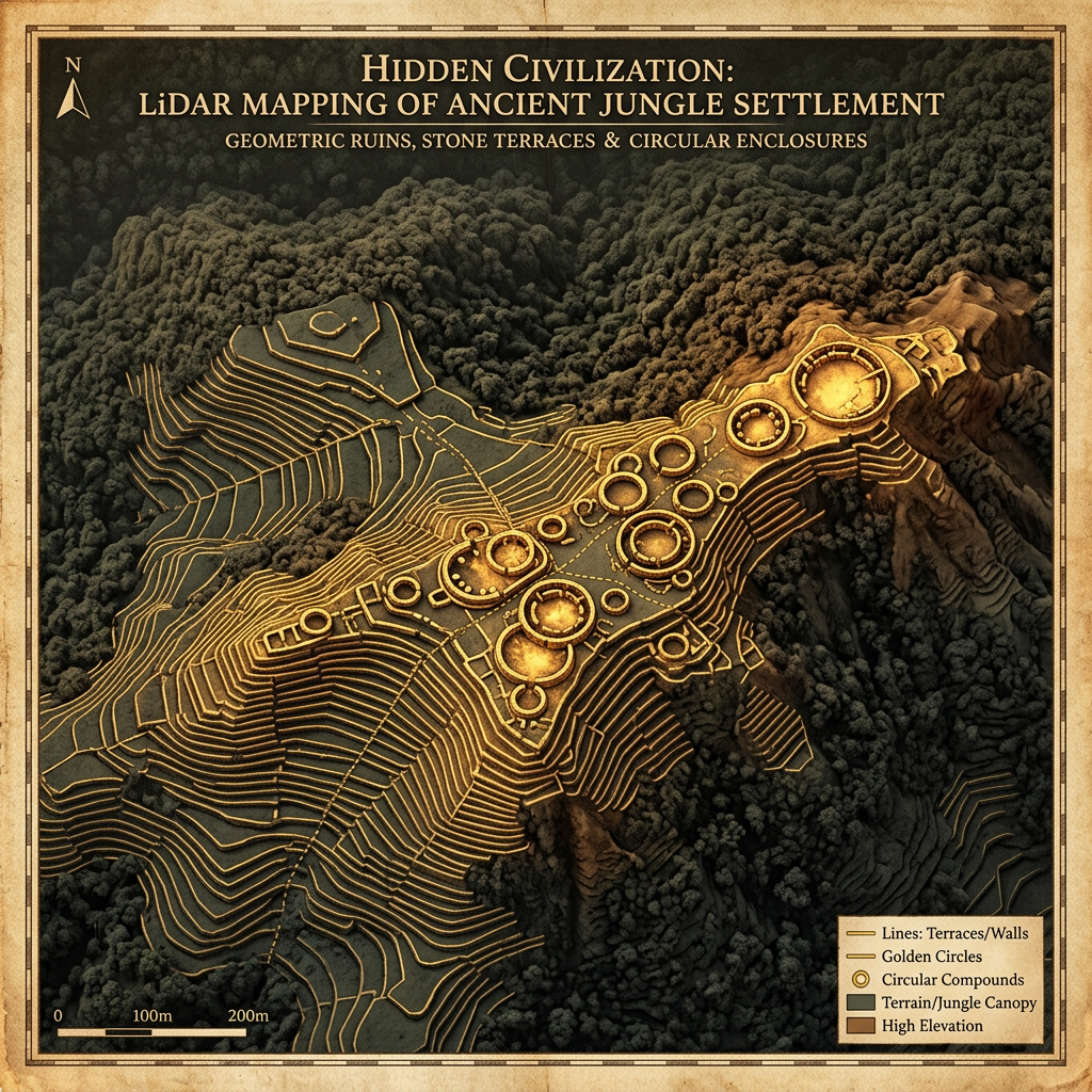 LiDAR Mapping in the Mosquitia Region Reveals a Massive 1,200-Year-Old 'Pech Culture' Fortified Outpost