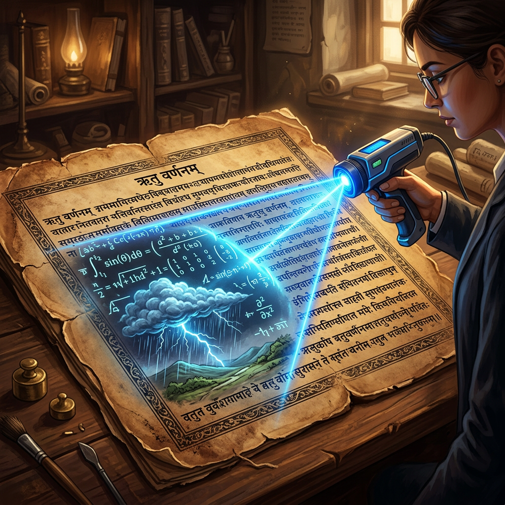 AI-Driven Decipherment of 7th-Century 'Siddham' Script Palimpsests Reveals Lost Sanskrit Treatises on Ancient Indian Mathematical Climatology