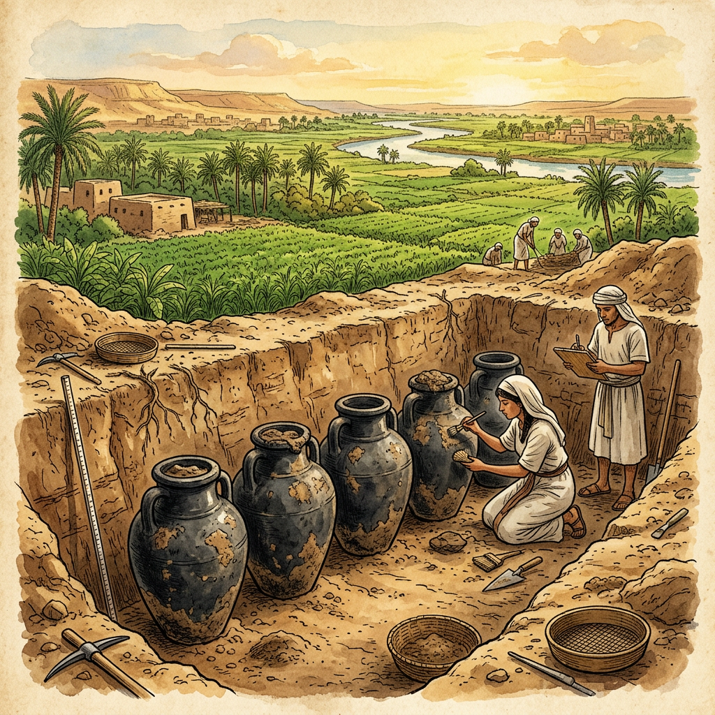 Ancient 'Bitumen-Sealed' Ritual Jars Found in the Nile Delta Reveal Logistics of Pre-Dynastic Inundation Festivals