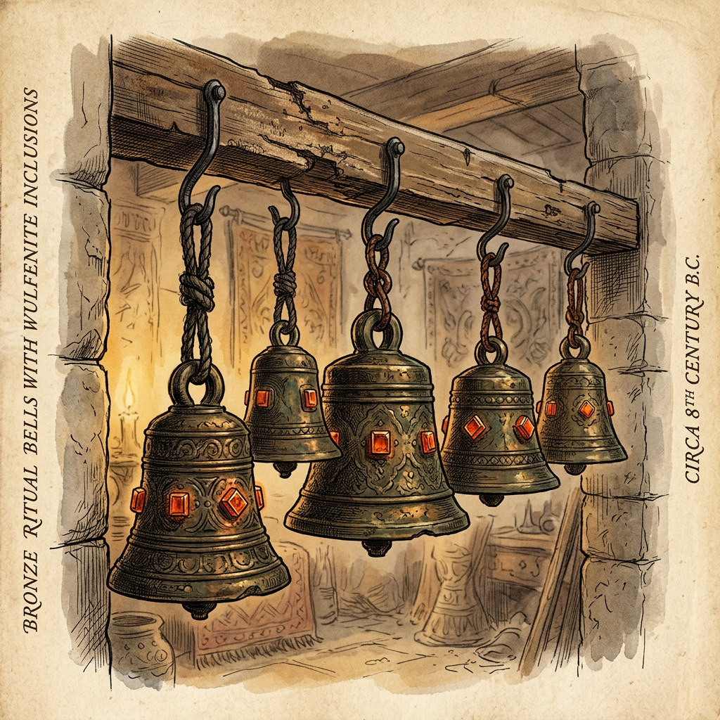 "Wulfenite-Incrusted" Ritual Bells Discovered in Ancient Phrygia Reveal 2,800-Year-Old Roots of the 'Festival of the Copper-Gale'